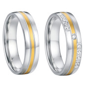 Ocelové snubní prsteny SPPL013