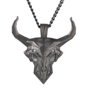 Ocelový náhrdelník s hlavou býka PSS1310