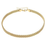 Stylový choker z chirurgické oceli zlatý NSS1041