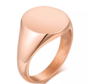 Zlatý ocelový pečetní prsten SERC448RG