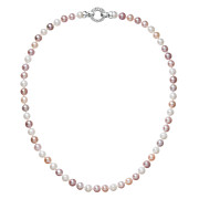 Perlový náhrdelník z pravých říčních perel mix barev 22004.3