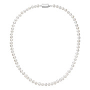 Perlový náhrdelník z říčních perel se zapínáním z bílého zlata 822001.1/9267B bílý
