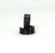 Černé náušnice kroužky z chirurgické oceli MESS12