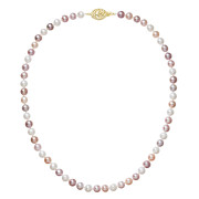 Perlový náhrdelník z říčních perel se zapínáním ze zlata 922004.3/9265A multi