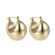 Pozlacené kruhové náušnice z chirurgické oceli MESS59