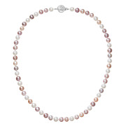 Perlový náhrdelník z říčních perel se zapínáním z bílého zlata 822004.3/9270B multi
