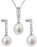 Souprava perlových šperků stříbro 29032.1
