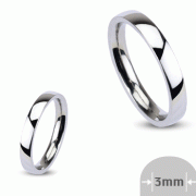Ocelový snubní prsten 001-3