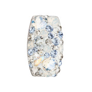 Stříbrný přívěsek s krystaly Swarovski modrý obdélník 34194.3 light sapphire