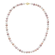 Perlový náhrdelník z říčních perel se zapínáním ze zlata 922004.3/9272A multi