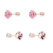 Náušnice pecky z chirurgické oceli WJHE1240RDC-Pink