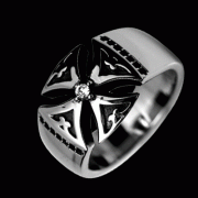 Ocelový prsten 098