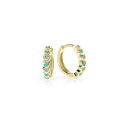 Zlaté dětské náušnice kroužky Cutie Jewellery C3341Z-Mint Green