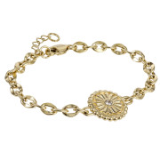 Pozlacený náramek z chirurgické oceli BSS1059