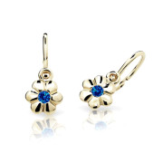 Zlaté dětské náušnice Cutie Jewellery C1736Z-Modrá