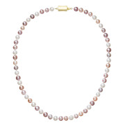Perlový náhrdelník z říčních perel se zapínáním ze zlata 922004.3/9267A multi