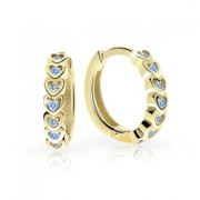 Zlaté dětské náušnice kroužky Cutie Jewellery C3341Z-Arctic Blue