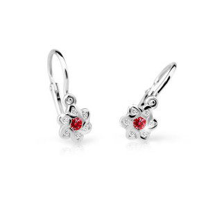 Dětské náušnice zlaté Cutie Jewellery C2149B-Tcf Red