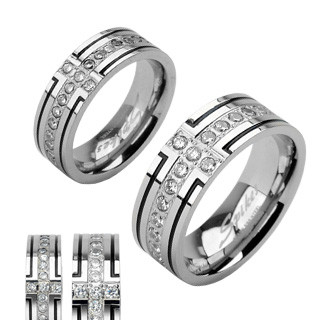 Ocelový prsten Spikes SERH1004