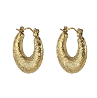 Pozlacené ocelové náušnice MESS52GD