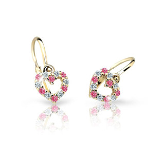 Zlaté dětské náušnice Cutie Jewellery C2157Z-Tcf Red