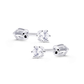 Zlaté náušnice bílé zlato Z8012B