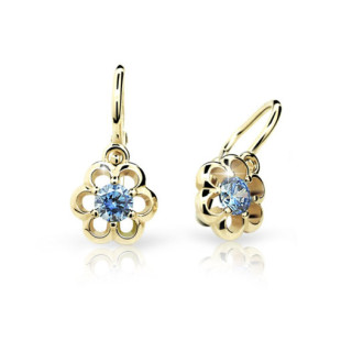 Dětské náušnice ze žlutého zlata C1947Z Arctic Blue