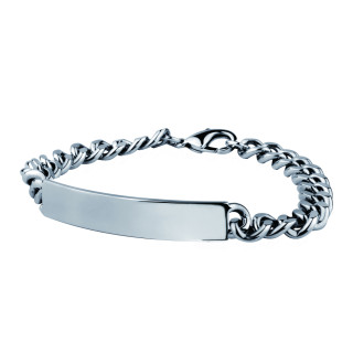 Pánský náramek s destičkou chirurgická ocel BSSW31