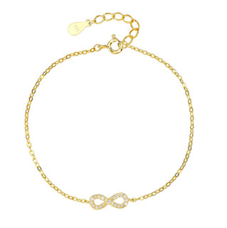 Pozlacený náramek stříbro se zirkony 3142740001 - Nekonečno