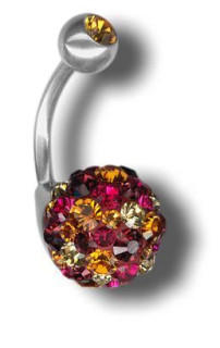 Piercing pupíku Swarovski elemenst ACSPHERE-H