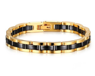 Dámský elegantní náramek z wolframu a keramiky 007