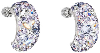 Stříbrné náušnice Swarovski elements 31164.3 Violet