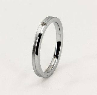 Ocelový prsten s diamantem GRSD25