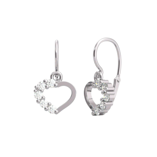 Zlaté náušnice dětské srdíčka 1239-0211B