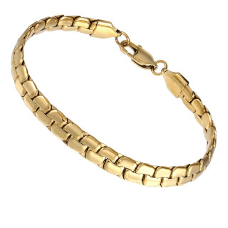 Pánský náramek z chirurgické oceli zlatý BSs1036GD