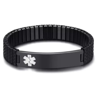 Ocelový zdravotní náramek 263BK