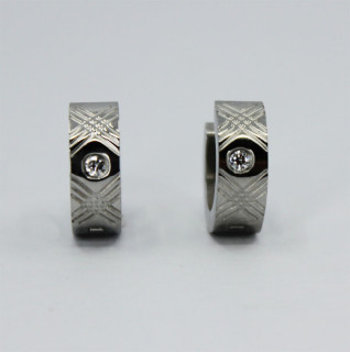 Náušnice se zirkonem z chirurgické oceli Inori INER95A