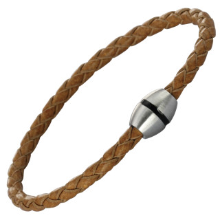 Stylový kožený náramek pro muže BSS362LBRW