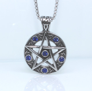 Přívěsek pentagram v kruhu WJHP001