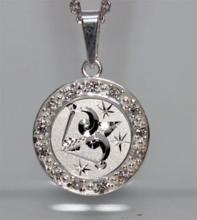 Přívěsek stříbro se zirkony se znamením Střelec SZZ012