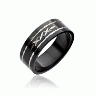 Ocelový prsten Spikes 7042