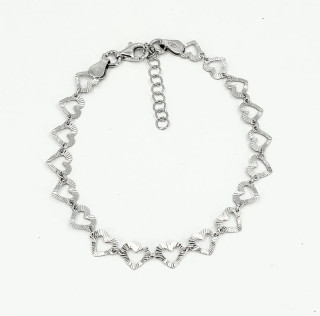 Stříbrný náramek srdíčka 313690002