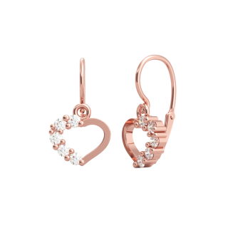 Zlaté náušnice dětské srdíčka 1239-0211R