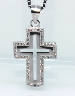 Stříbrný křížek na krk 305335