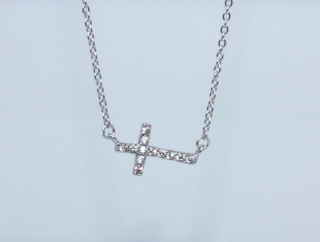 Náhrdelník stříbrný křížek 307064