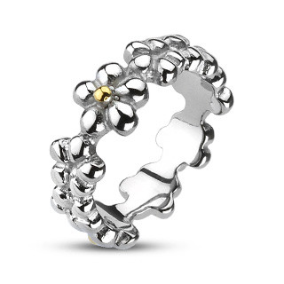 Ocelový prsten Spikes 2004