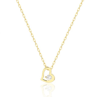 Jemný stříbrný náhrdelník srdíčko 3142940001