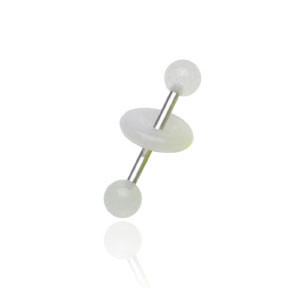 Piercing jazyka 19-WHITE