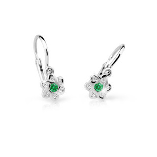 Dětské zlaté náušnice Cutie Jewellery C2149B-Green