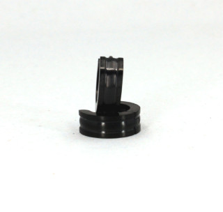 Černé náušnice kroužky z chirurgické oceli MESS12